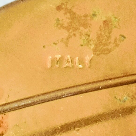 Vintage Micro Mosaic Floral Brooch Unique Oval Gold Tone Italian Pin - Picture 5 of 6